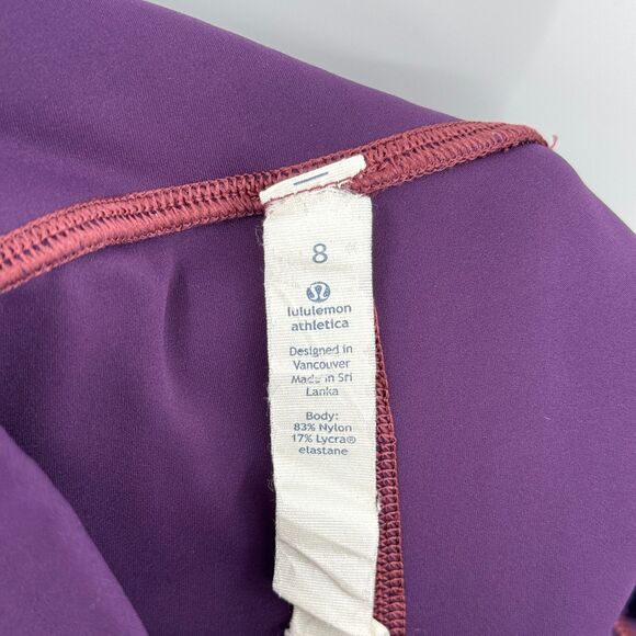 LULULEMON Like Nothing 7/8 Ankle Tight Leggings Darkest Magenta Purple Size 8 - Picture 8 of 8
